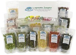 Harmony House Foods Dried Vegetable Sampler (15 Count, ZIP Pouches) for Cooking, Camping, Emerge ...