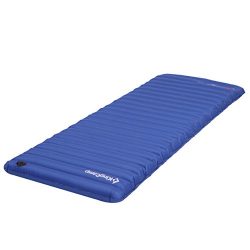 KingCamp Light Single Outdoor Camping Air Mattress Mat Pad Bed with Built-in Foot Pump, Blue, Single