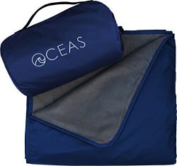 Oceas Extra Large Waterproof Outdoor Blanket – Plush Fleece with Polyester Backing – ...