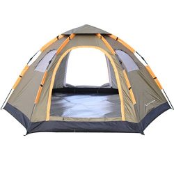 Wnnideo Automatic Instant Pop Up Tent Outdoor 4-6 Person Family Tent Waterproof for Camping Hiki ...