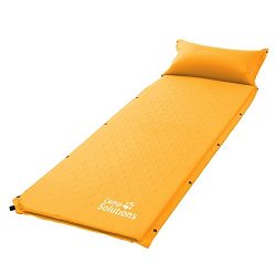 Camp Solutions Lightweight Self-Inflating Air Sleeping Pad, Orange