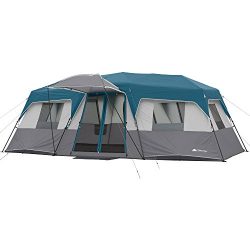 20′ x 10′ x 80″ 12-Person Instant Cabin Family Tent 3-Room Layout with 2 Remov ...