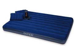 Intex 68765E  Classic Downy Airbed Set with 2 Pillows and Double Quick Hand Pump, Queen