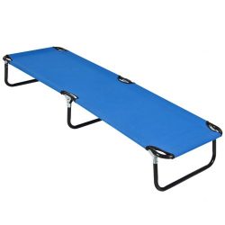 Best Choice Products Camp Hiking Outdoor Portable Army Military Folding Camping Bed Cot, Blue