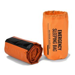 Emergency Survival Sleeping Bag, Bivy Sack Emergency Thermal Blanket for Bug Out Bag Outdoor Cam ...