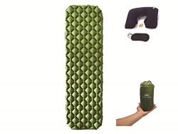 AMPM Outdoors Lightweight Sleeping Pad For Camping, Backpacking, Hiking With Travel Accessories, ...