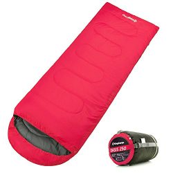 KingCamp Envelope Sleeping Bag 4 Season Lightweight Comfort with Compression Sack Camping Backpa ...