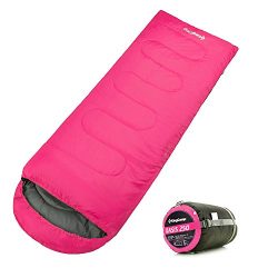 KingCamp Envelope Sleeping Bag 4 Season Lightweight Comfort with Compression Sack Camping Backpa ...