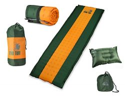 Ryno Tuff Self-Inflating Sleeping Pad Set – Larger, Wider and More Insulated and Yet Compa ...