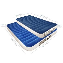 SoundAsleep Camping Series Air Mattress – Twin Size with Included Rechargable Air Pump (Twin)