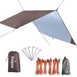 Hammock Rain Fly Waterproof Tent Tarp Camping Backpacking Tarp Shelter, Lightweight for Survival ...