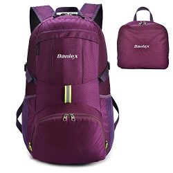 Foldable Backpack Packable Travel Backpack – 35L Durable Ultra Lightweight Water Resistant ...