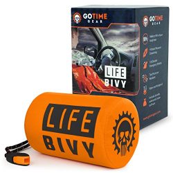 Life Bivy Emergency Sleeping Bag Thermal Bivvy – Use as Waterproof Emergency Blanket, Myla ...