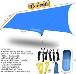 HAMMOCK RAIN FLY TENT TARP Waterproof Camping Shelter. Lightweight RIPSTOP NYLON & Not Cheap ...