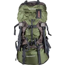 WASING 55L Internal Frame Backpack Hiking Backpacking Packs for Outdoor Hiking Travel Climbing C ...