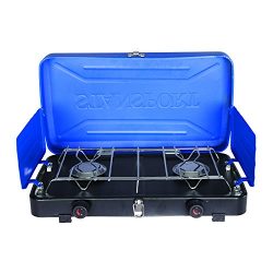 Stansport 2 Burner Propane Camp Stove, 20, 000 B.T.U.’S – Blue