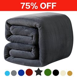 Fleece Twin Blanket 330 GSM Super Soft Warm Extra Silky Lightweight Bed Blanket, Couch Blanket,  ...