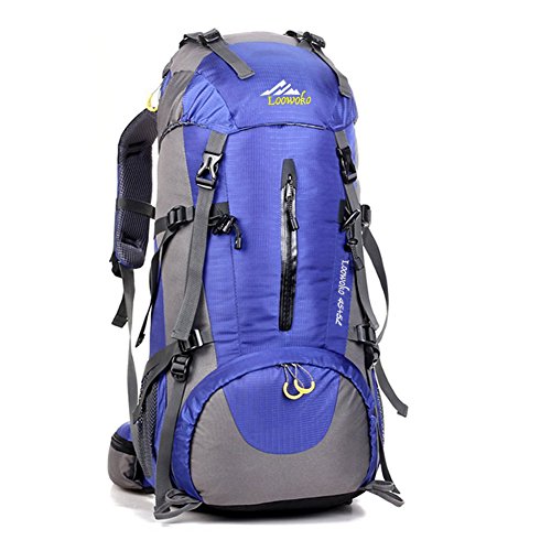 Hiking Backpack 50L Travel Daypack Waterproof with Rain Cover for ...