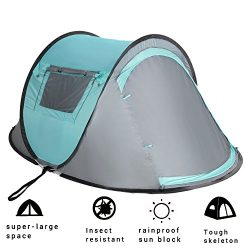 2 Person Instant Automatic Pop Up Cabin Tent Water Rain Proof by VITCHELO – Ultralight Qui ...