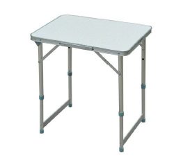 Outsunny Aluminum Camping Folding Camp Table with Carrying Handle, 23.5-Inch x 17.5-Inch