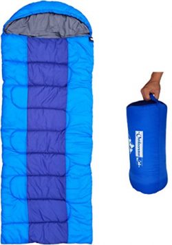 Sleeping Bag (XL) Lightweight For Camping, Backpacking, Travel by OutdoorsmanLab- Kids Men Women ...