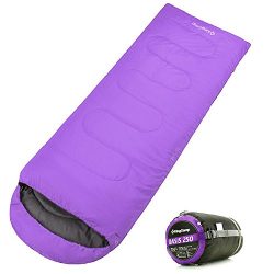 KingCamp Envelope Sleeping Bag 4 Season Lightweight Comfort with Compression Sack Camping Backpa ...