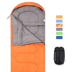 Sleeping Bag – Camping Envelope Lightweight Portable, Waterproof, Comfort With Compression Sack  ...