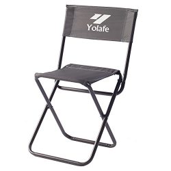 Folding Camping Chair, Portable armless Chairs Compact Camp Stool with Backrest for Outdoor Fish ...