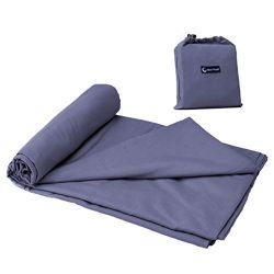 2 Person Cotton Sleeping Bag Liner,Travel and Camping Sheet Sleep Sack Lightweight Warm Roomy fo ...