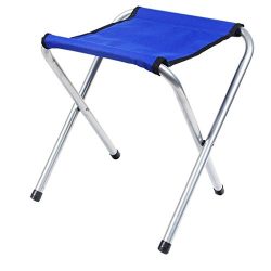 Beylor Folding Camping Stool Portable Chairs for Outdoor Fishing Camping (Blue)