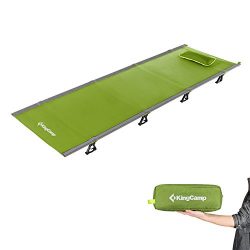 KingCamp Ultralight Compact Folding Camping Cot Bed, 4.4 Pounds (Green)