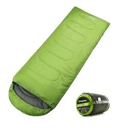 KingCamp Envelope Sleeping Bag 4 Season Lightweight Comfort with Compression Sack Camping Backpa ...