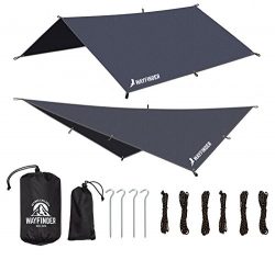 WAYFINDER 10′ Hammock Waterproof Rain Fly Tent Tarp 170″ Centerline – Lightwei ...