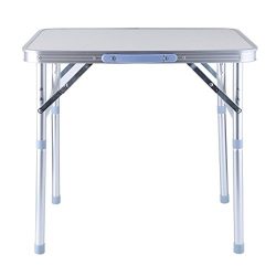 Height Adjustable Aluminum Camping Picnic Folding Table Portable Outdoor