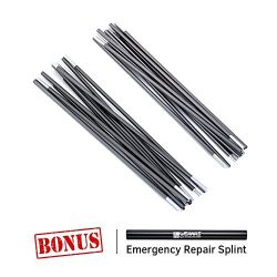 WEANAS Aluminum Rod Tent Pole Replacement Accessories (16’3″ Poles x2)