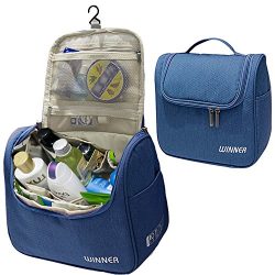 Hanging Toiletry Bag, MoreTeam Large Travel Toiletry Kit Cosmetic Bag Organizer with 12 pockets, ...