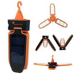 Folding Clover Solar LED 100 Lumen Camping Lantern | USB Rechargeable and Solar Chargeable | 3 L ...