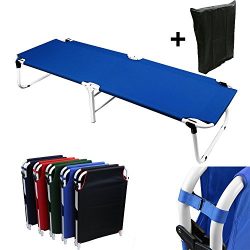 Magshion Portable Military Fold Up Camping Bed Cot with  Storage Bag, Blue