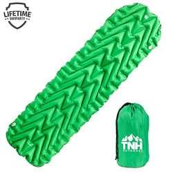 TNH Outdoors Inflating Lightweight Sleeping Pad With 2 Air Chambers By Compact Size Inflatable A ...