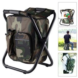 Taohua Garden Folding Camping Chair & Backpack with Cooler Insulated Picnic Bag Camping Stoo ...