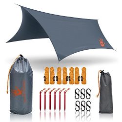 Hiking Rain Fly Tent Tarp Waterproof – Lightweight and Portable, Perfect as a Hammock Shel ...