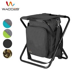 Wacces Multi-Purpose Backpack Chair/ Stool with Cooler Bag for Hiking/Fishing/Camping/Picnicking ...