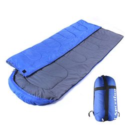 OSPORTFUN Warm Weather Sleeping Bag – Envelope Lightweight Portable, Waterproof, Comfort With Co ...