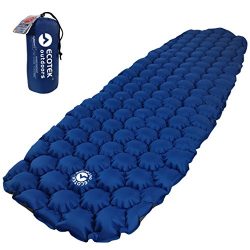 EcoTek Outdoors Hybern8 Ultralight Inflatable Sleeping Pad for Hiking Backpacking and Camping &# ...