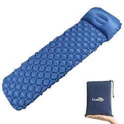 Ultralight Sleeping Pad with Innovation Buckle Design Built-in Pillow Inflatable Camping Pad Mat ...