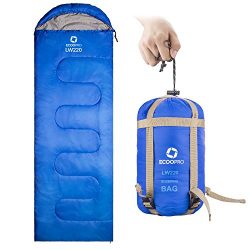 ECOOPRO Sleeping Bag 60F/15C– Single Envelope Lightweight Portable Waterproof&Compact with C ...