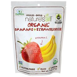 Natierra Nature’s All Foods Organic Freeze-Dried Bananas and Strawberries, 1.8 Ounce