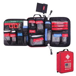 First Aid Kit Molle Medical EMT Pouch Waterproof Case Bag for Emergency at Home, Outdoors, Car,  ...