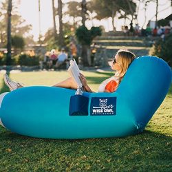 Inflatable Lounger Air Hammock Sofa by Wise Owl Outfitters – Large Waterproof Pool or River Floa ...