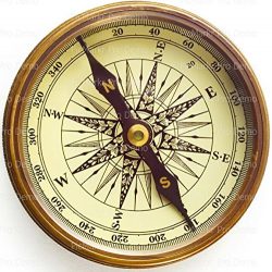 8″ Round – Old Compass Birthday – Edible Cake/Cupcake Party Topper!!!